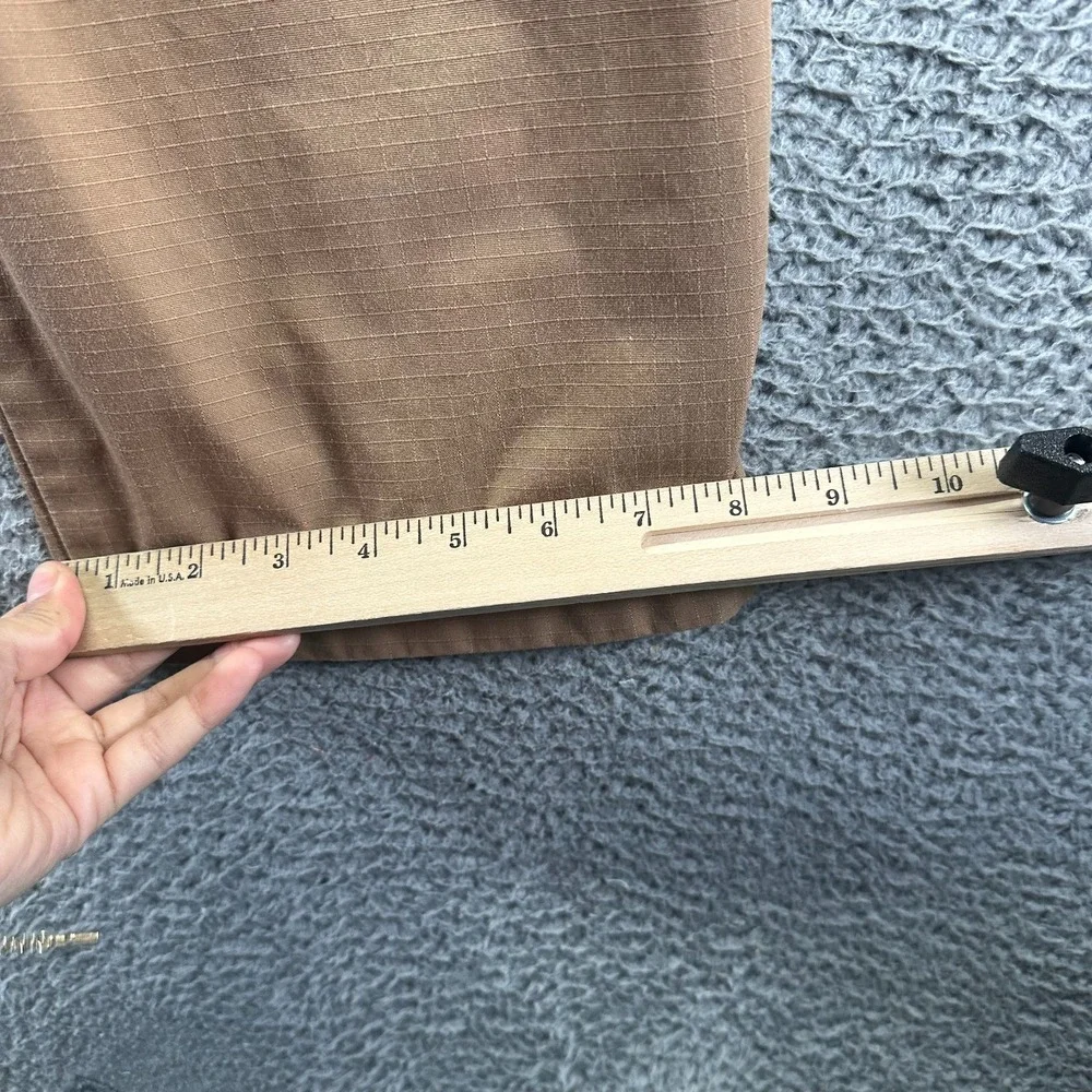CQR Pant Mens 28x32 Brown Cotton Cargo‎ Straight Leg Stretch Utility Workwear